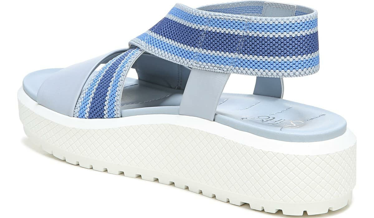 Franco Niko Platform Sandal - Light Blue Leather