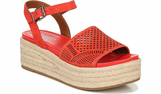 Franco Tennia Espadrille Platform Sandal - Tangelo Suede