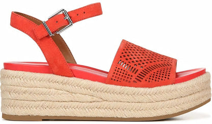 Franco Tennia Espadrille Platform Sandal - Tangelo Suede