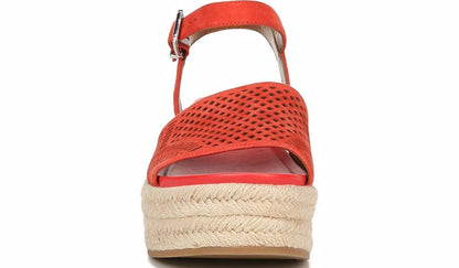 Franco Tennia Espadrille Platform Sandal - Tangelo Suede