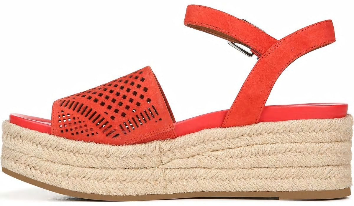 Franco Tennia Espadrille Platform Sandal - Tangelo Suede