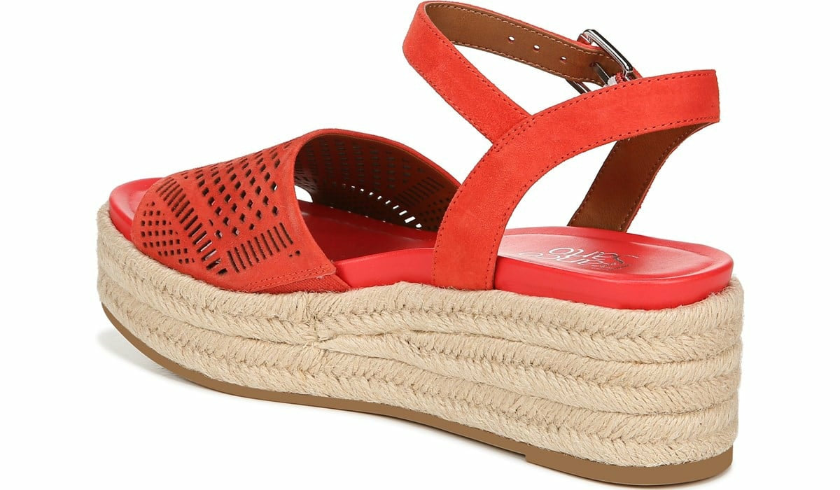 Franco Tennia Espadrille Platform Sandal - Tangelo Suede