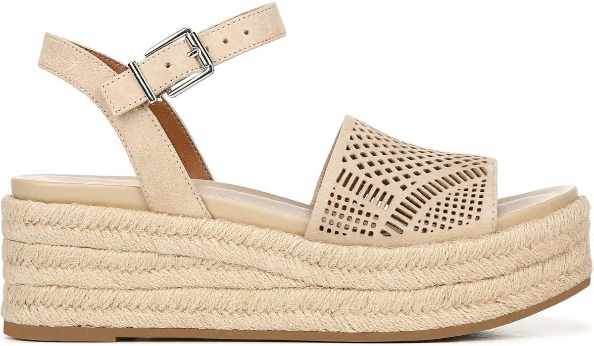 Franco Tennia Espadrille Platform Sandal - Beige Suede