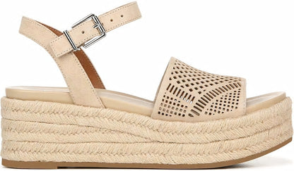 Franco Tennia Espadrille Platform Sandal - Beige Suede