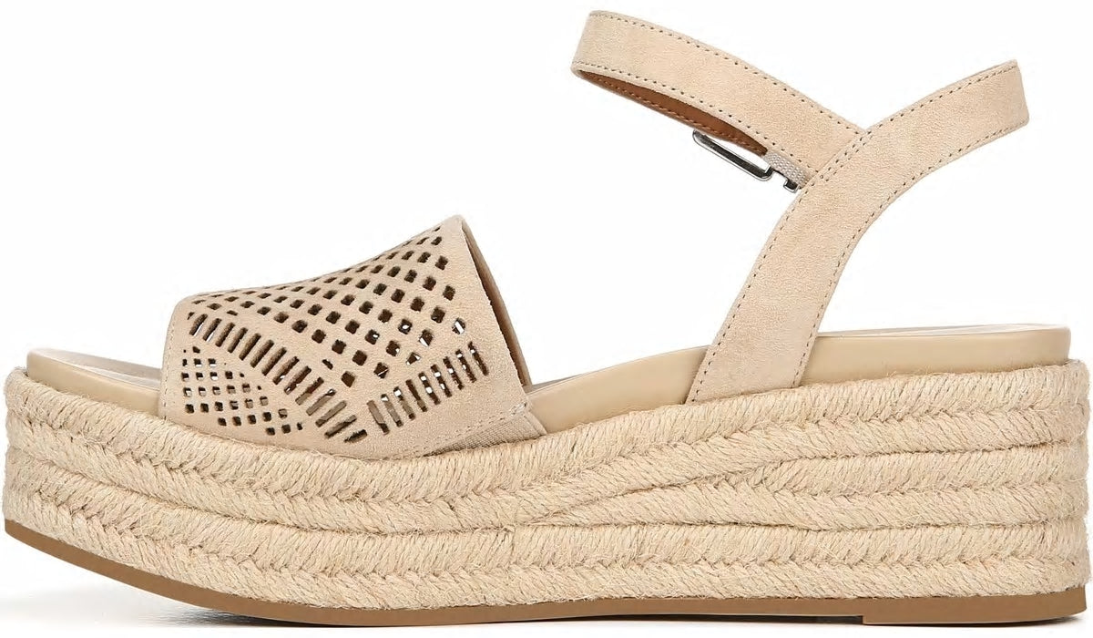 Franco Tennia Espadrille Platform Sandal - Beige Suede