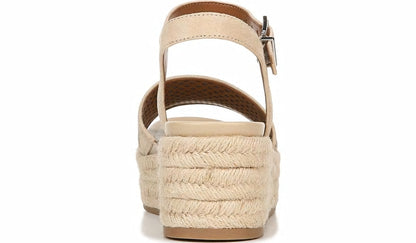 Franco Tennia Espadrille Platform Sandal - Beige Suede