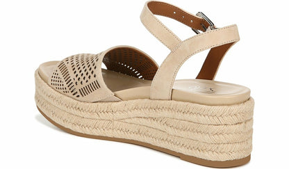 Franco Tennia Espadrille Platform Sandal - Beige Suede