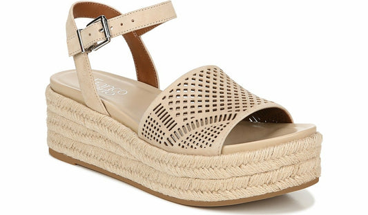 Franco Tennia Espadrille Platform Sandal - Beige Suede