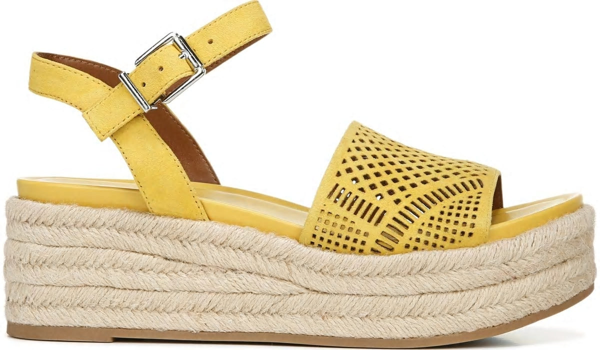 Franco Tennia Espadrille Platform Sandal - Yellow Suede