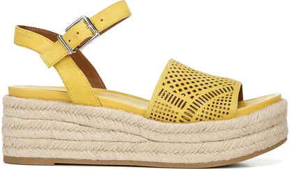 Franco Tennia Espadrille Platform Sandal - Yellow Suede