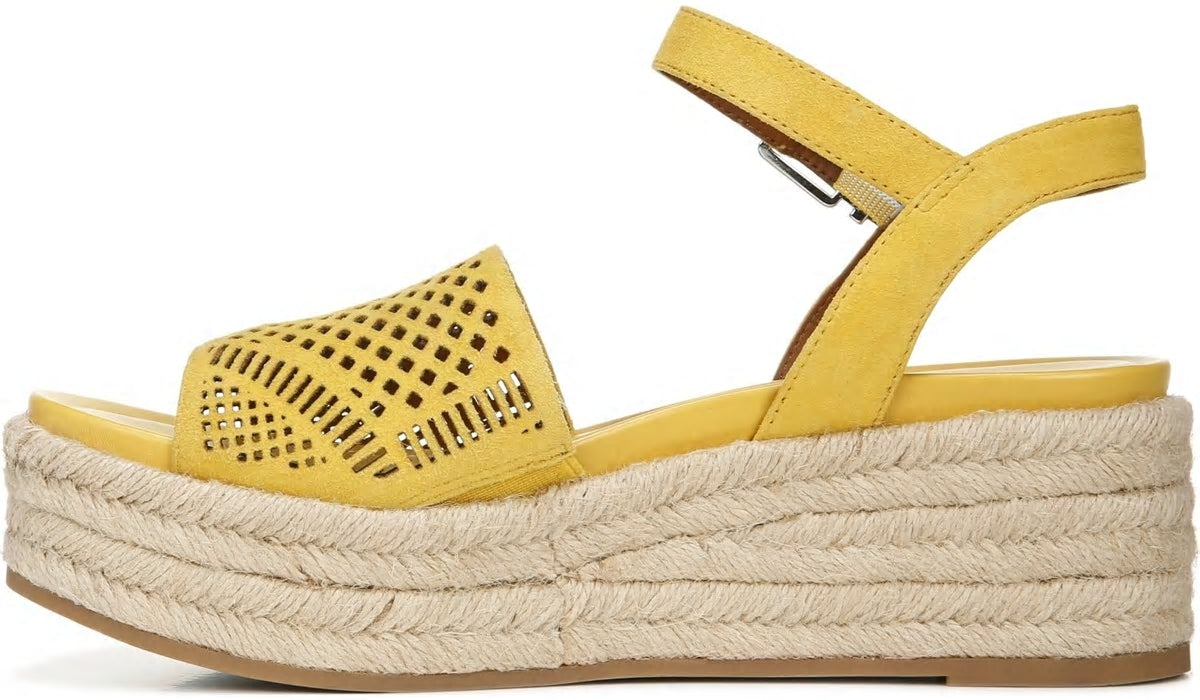 Franco Tennia Espadrille Platform Sandal - Yellow Suede