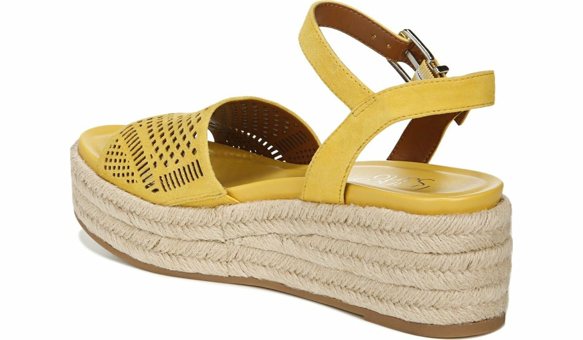 Franco Tennia Espadrille Platform Sandal - Yellow Suede