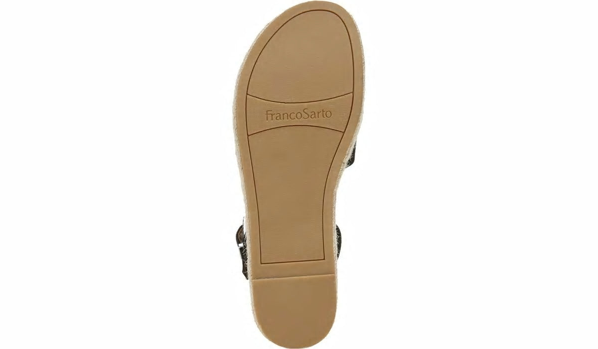 Franco Tennia Espadrille Platform Sandal - Black Suede