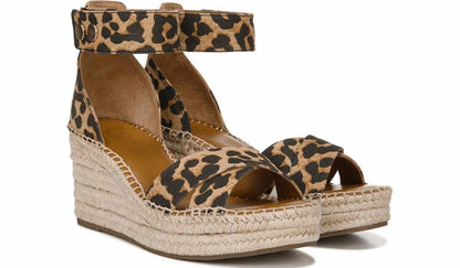 Franco Carlotta Espadrille Wedge Sandal - Camel Fabric