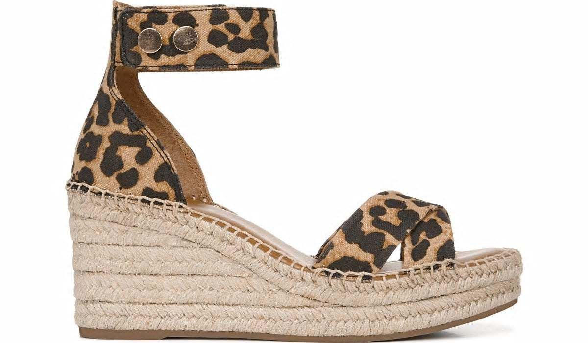 Franco Carlotta Espadrille Wedge Sandal - Camel Fabric