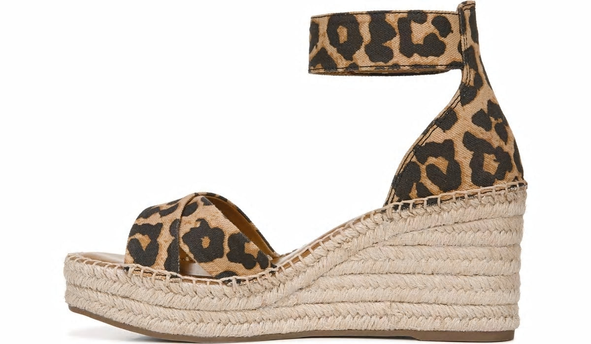 Franco Carlotta Espadrille Wedge Sandal - Camel Fabric