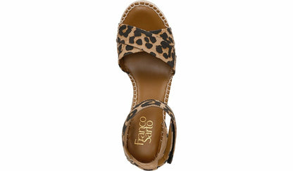Franco Carlotta Espadrille Wedge Sandal - Camel Fabric