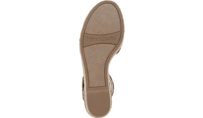 Franco Carlotta Espadrille Wedge Sandal - Camel Fabric