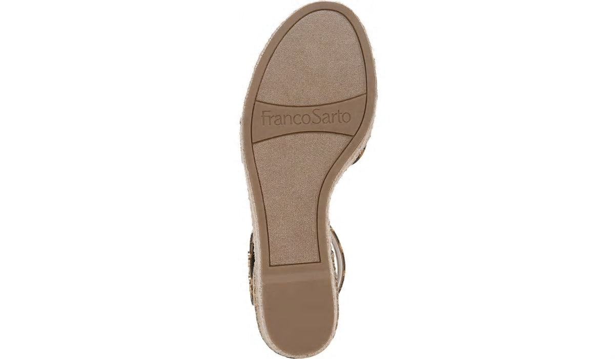 Franco Carlotta Espadrille Wedge Sandal - Camel Fabric