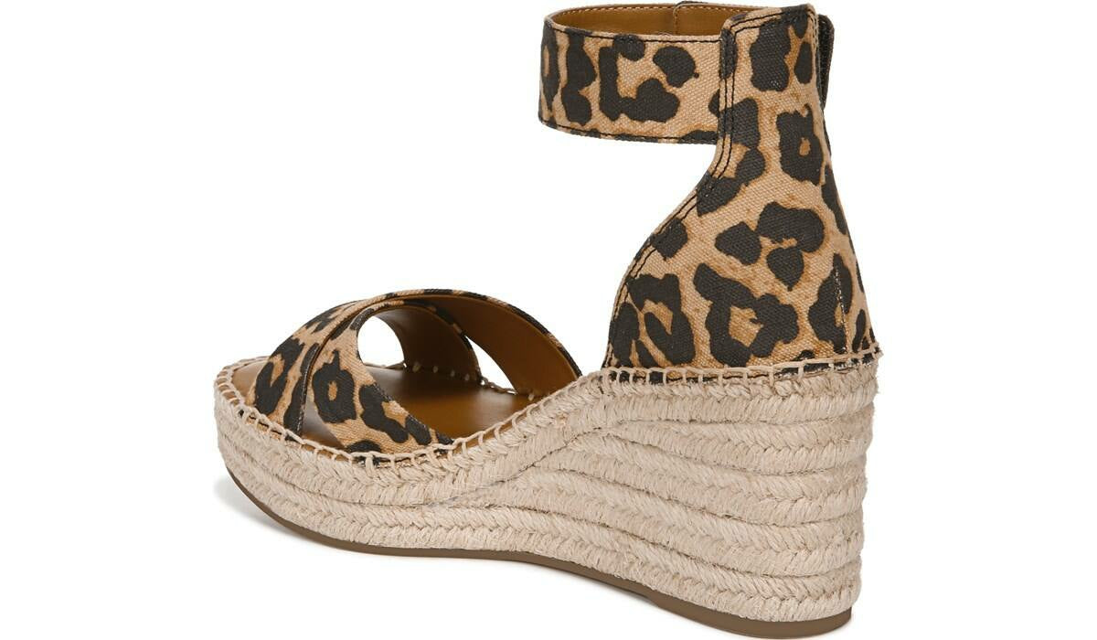 Franco Carlotta Espadrille Wedge Sandal - Camel Fabric