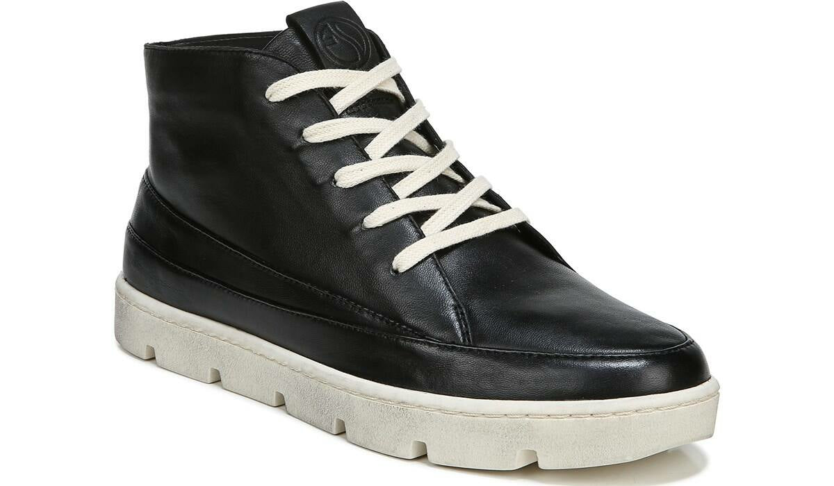 Franco Pryce Mid Top Sneaker - Black Leather