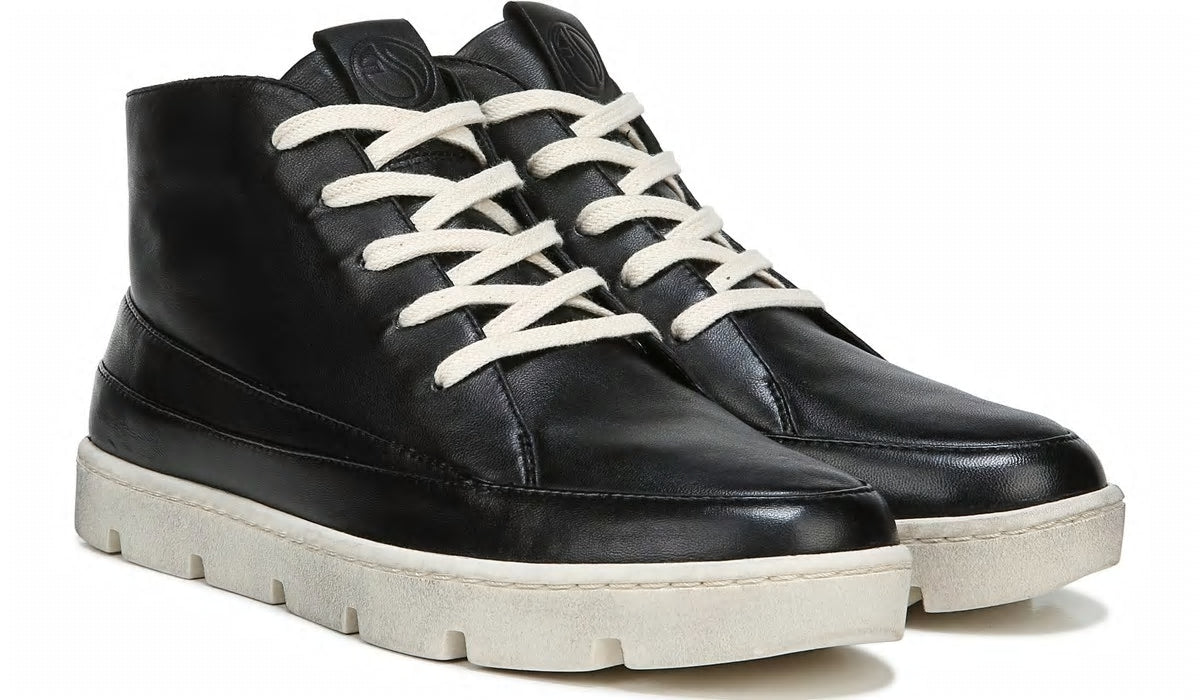 Franco Pryce Mid Top Sneaker - Black Leather