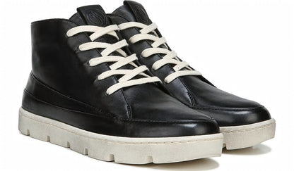 Franco Pryce Mid Top Sneaker - Black Leather
