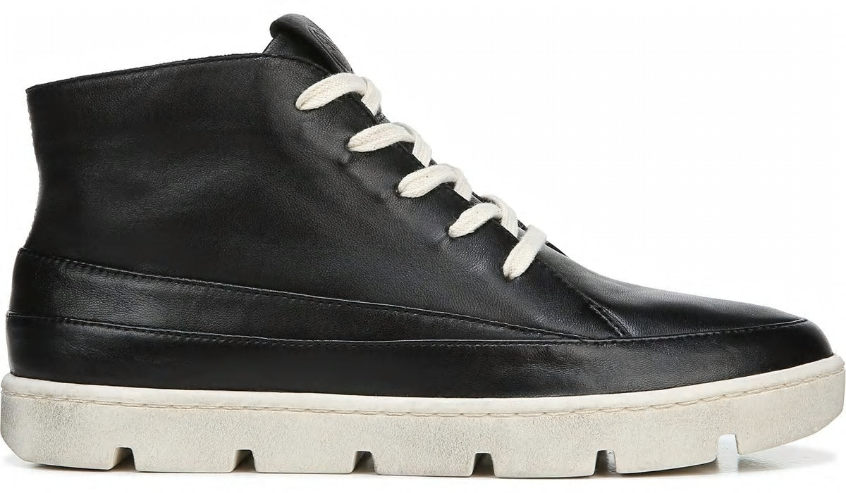 Franco Pryce Mid Top Sneaker - Black Leather
