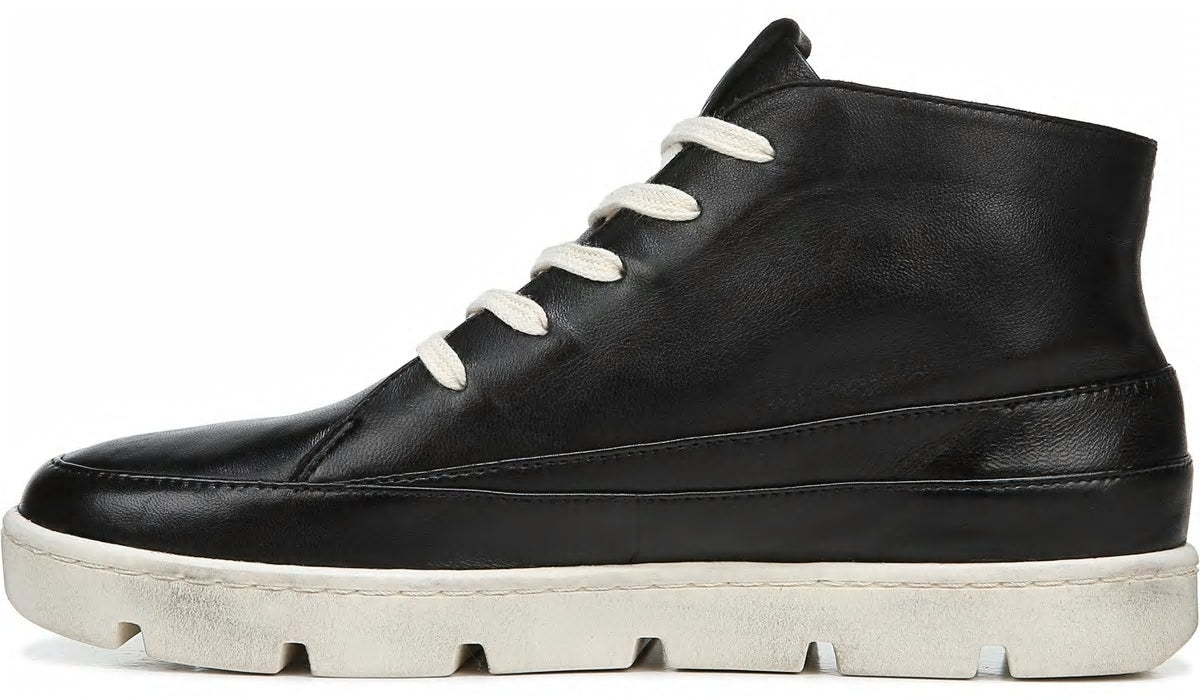 Franco Pryce Mid Top Sneaker - Black Leather