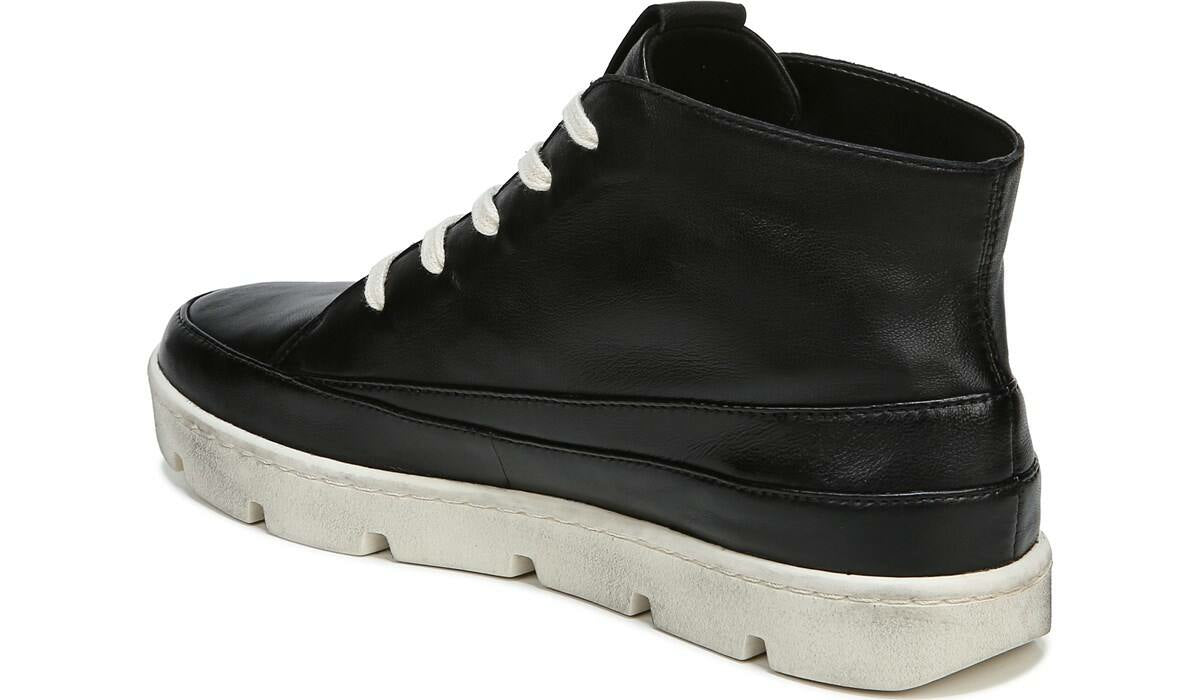 Franco Pryce Mid Top Sneaker - Black Leather
