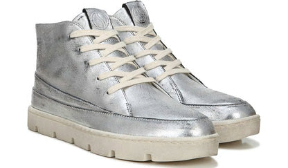 Franco Pryce Mid Top Sneaker - Silver Leather