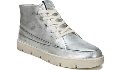Franco Pryce Mid Top Sneaker - Silver Leather