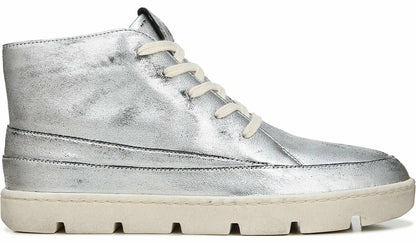 Franco Pryce Mid Top Sneaker - Silver Leather