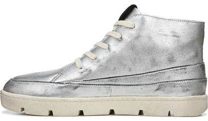 Franco Pryce Mid Top Sneaker - Silver Leather