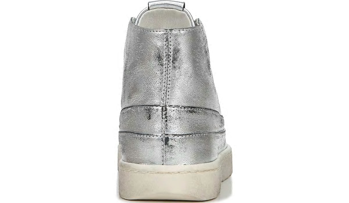 Franco Pryce Mid Top Sneaker - Silver Leather