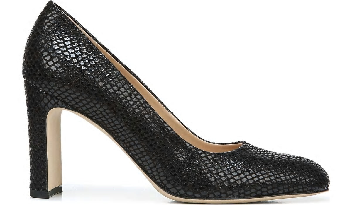 Franco Gianna Pump - Black Snake Print Fabric