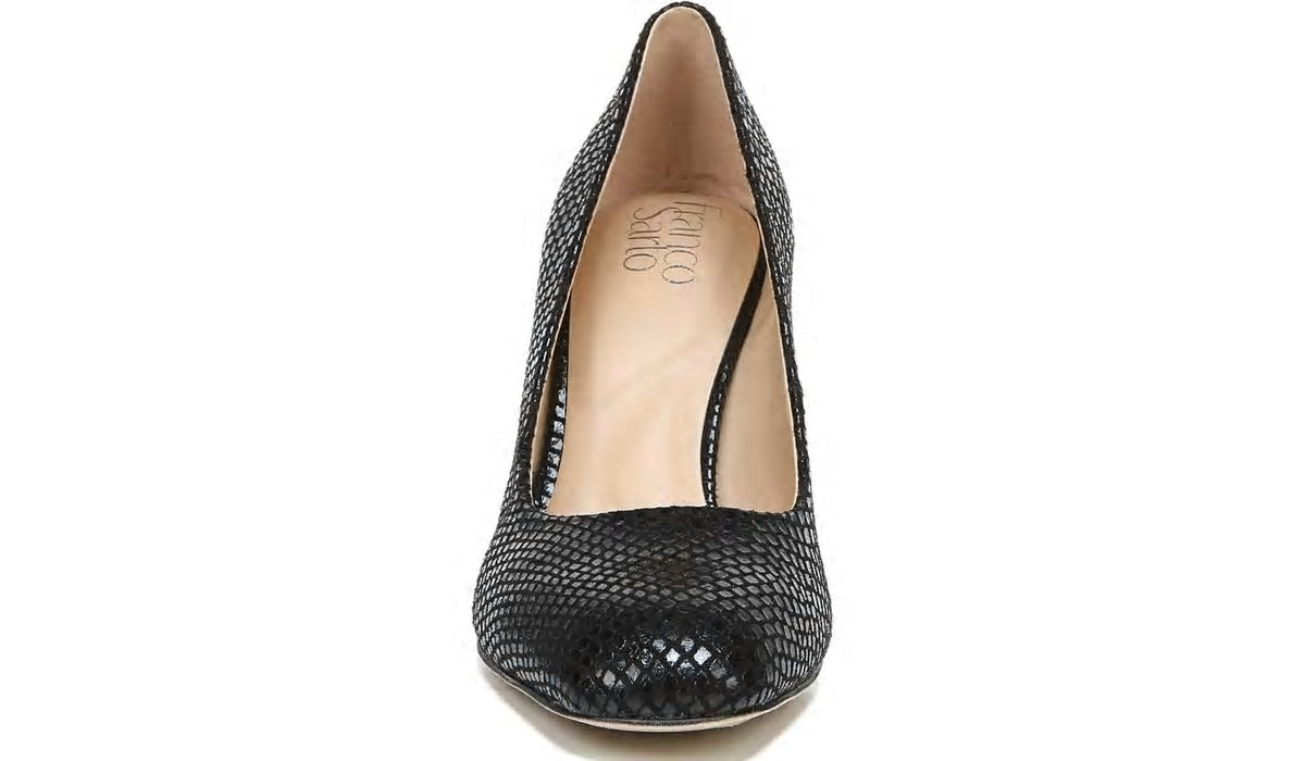 Franco Gianna Pump - Black Snake Print Fabric