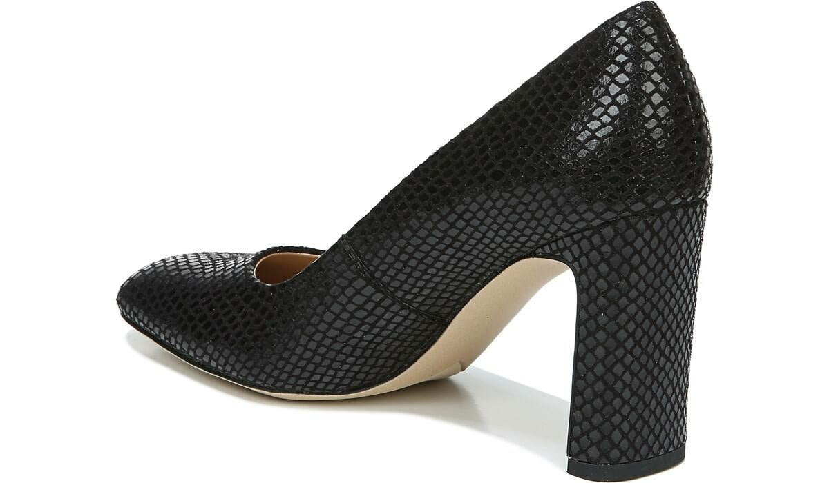 Franco Gianna Pump - Black Snake Print Fabric