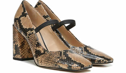 Franco Halo Mary Jane Pump - Beige Leather