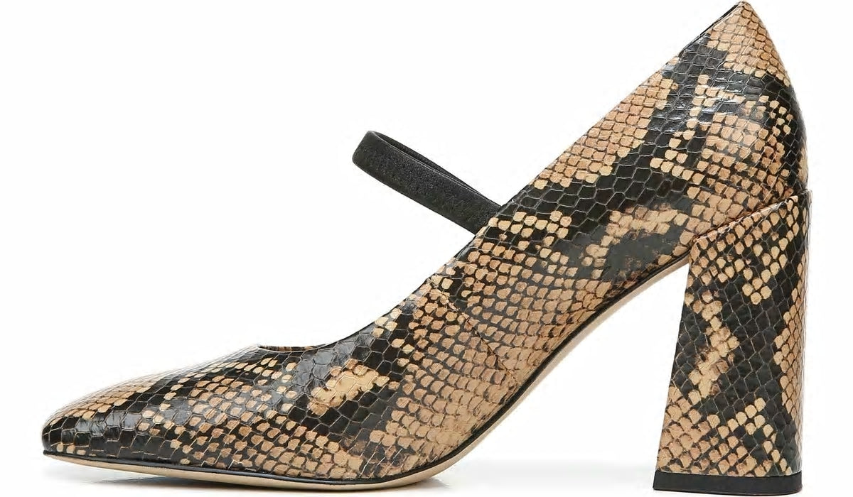 Franco Halo Mary Jane Pump - Beige Leather