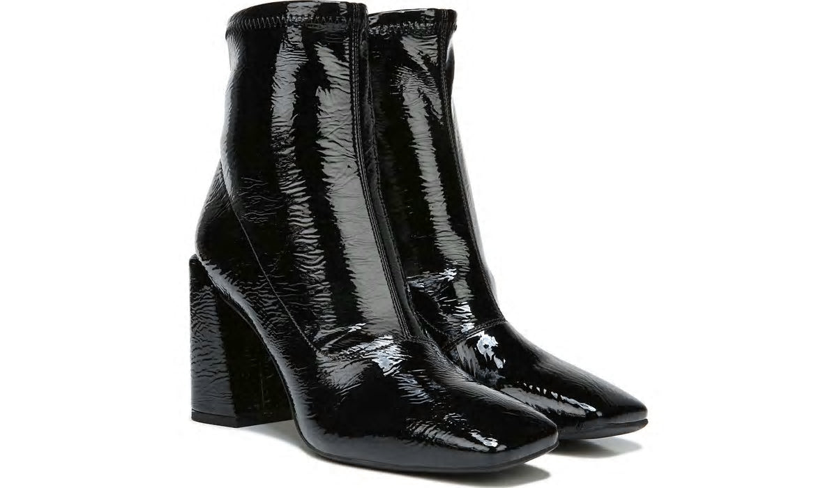 Franco Harmond Block Heel Bootie - Black Patent