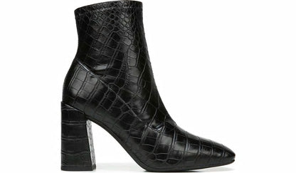 Franco Harmond Block Heel Bootie - Black Crocco
