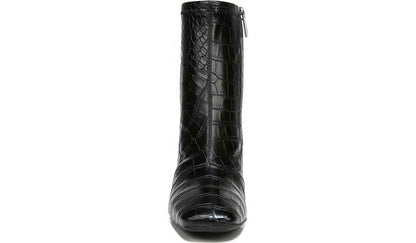 Franco Harmond Block Heel Bootie - Black Crocco