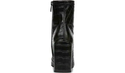 Franco Harmond Block Heel Bootie - Black Crocco
