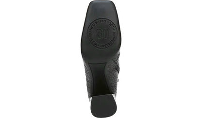 Franco Harmond Block Heel Bootie - Black Crocco