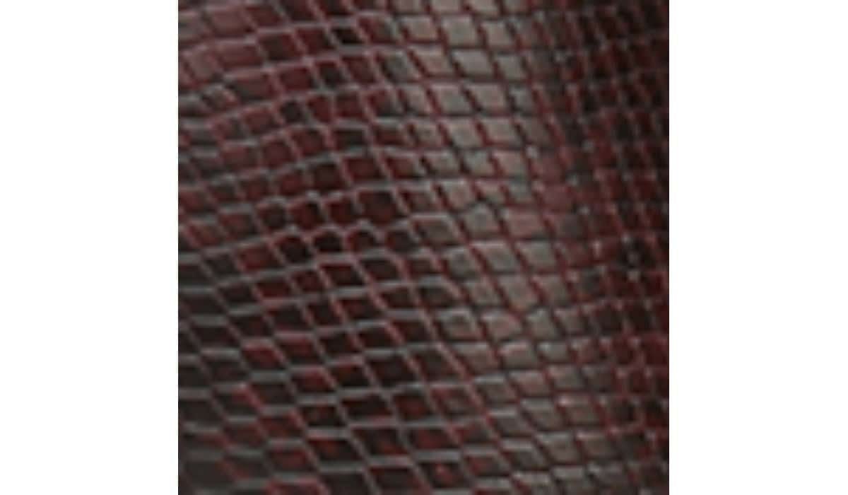 Franco Harmond Block Heel Bootie - Bordeaux Faux Snake Leather