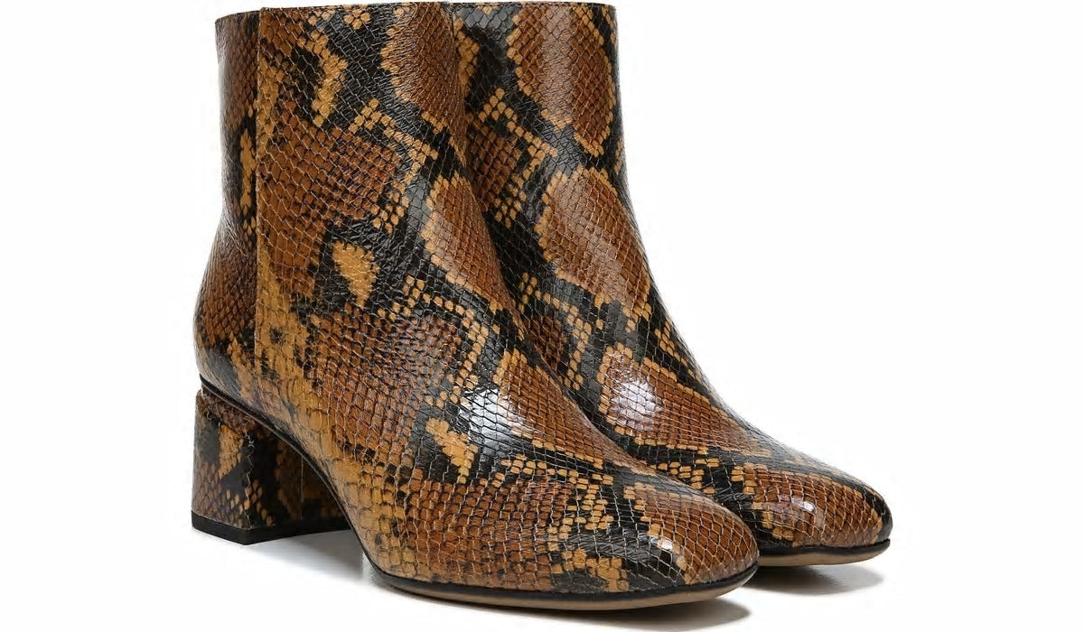 Franco Marquee Bootie - Brown Snake Print Leather
