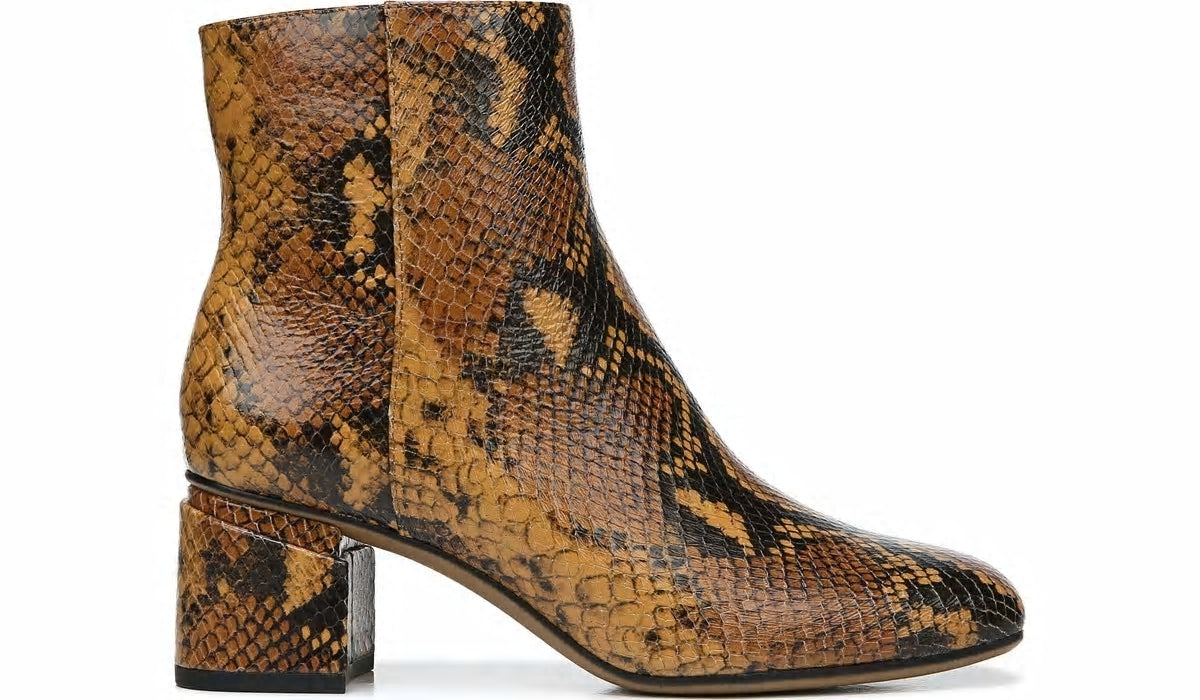 Franco Marquee Bootie - Brown Snake Print Leather