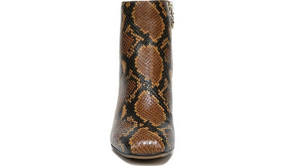 Franco Marquee Bootie - Brown Snake Print Leather