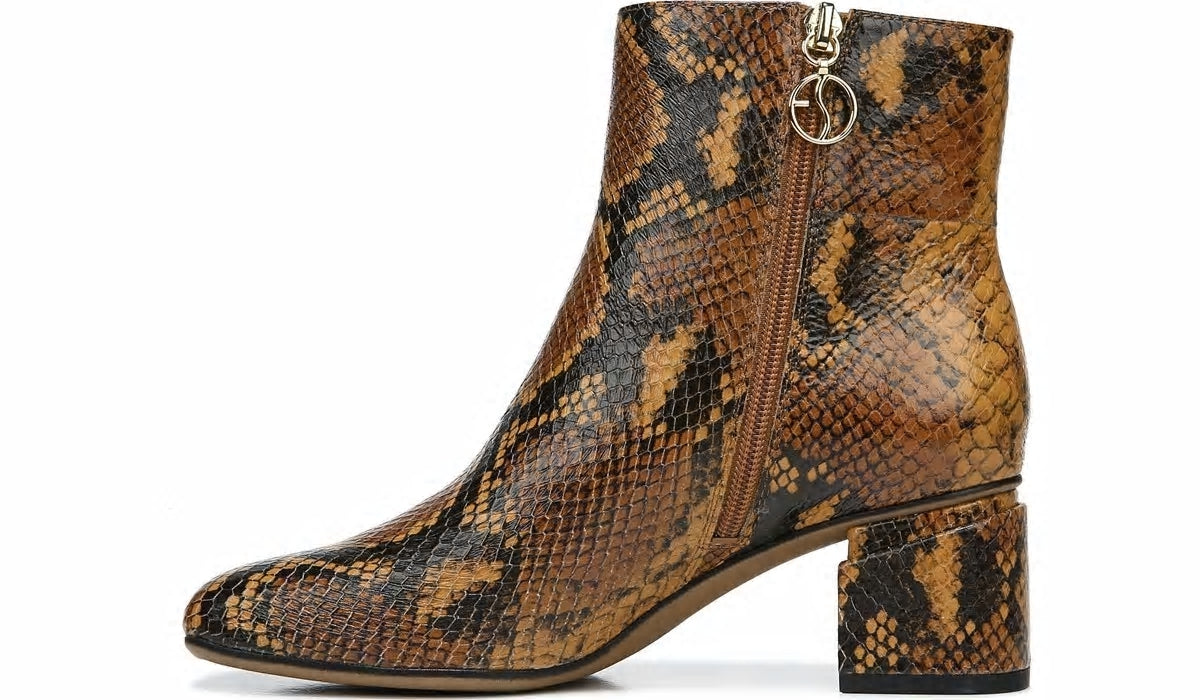 Franco Marquee Bootie - Brown Snake Print Leather